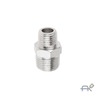 Соединение нар. резьба 3/8` х нар. резьба 1/4` (сталь) ECO (AS-MT38/MT14)